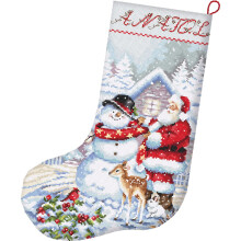 LETISTITCH KIT POINT DE CROIX MOTIV SCHNEEMANN SOCKE