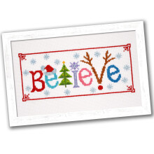 Zhlmuster-Kreuzstichset Believe  Stickset zur Ermutigung zu den Feiertagen oder zur Inspiration fr alltgliche Mglichkeiten mit einem Weihnacht