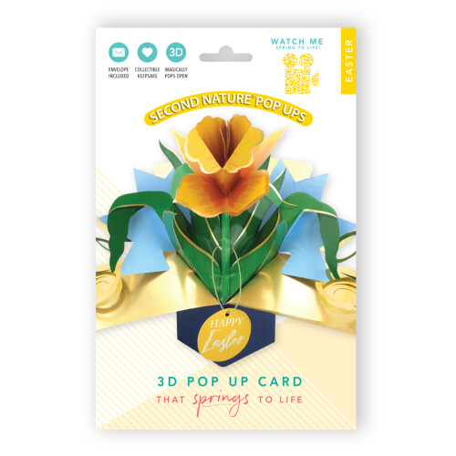 Happy Easter Daffodil Flower 3D Pop Up Easter Greeting Card 2