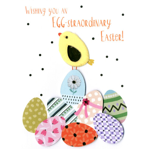 Embellished Wishing You An Egg-Straordinary Easter Hand-Finished Easter Card