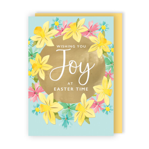 Wishing You Joy At Easter Time Daffodil Delight! Easter Greeting Card 2
