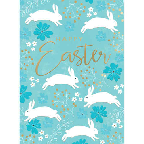 Happy Easter Bunny Bliss! Contemporary Easter Greeting Card 1
