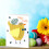 Embellished Happy Easter Chick-A-Doodle-Doo Hand-Finished Easter Greeting Card 5