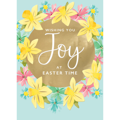 Wishing You Joy At Easter Time Daffodil Delight! Easter Greeting Card 1