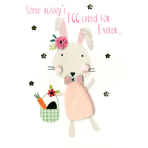 Embellished Some Bunny's Egg-Cited For Easter Hand-Finished Easter Greeting Card 1