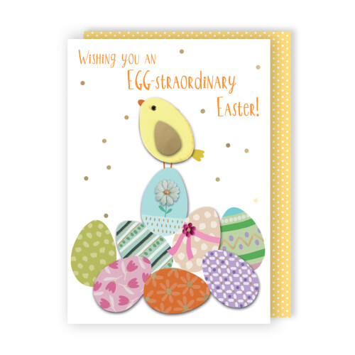 Embellished Wishing You An Egg-Straordinary Easter Hand-Finished Easter Card 2