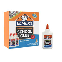Cola escolar lquida Elmer's branca lavvel 4 onas - tima para fazer limo (5 contagens)