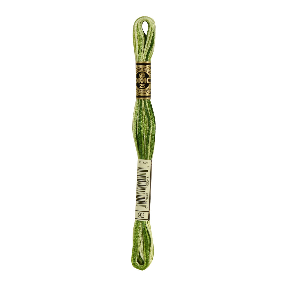 DMC Thread 6-Strand Embroidery Cotton 8.7 Yards Variegated Avocado 117-92 (12-Pack)