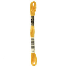 Bulk K?b: DMC-tr?d Six Strand Embroidery Cotton 8.7 yards Light Tangerine 117-742 (12-Pack)