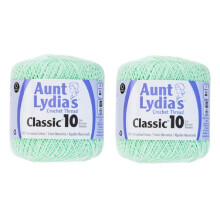 H   ckovacie nite od tety Lydie - velkost 10 - m   tovozelen    (2 ks)