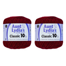 Kab   ty H   ckovan    h   ckovacie nite Aunt Lydia's Bavlnen    klasick    VELKOST 10 Bordov    (2 ks)