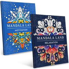 RYVE kifestoknyv felnotteknek (2 csomag) - 60 egyedi mandala pihensre s stresszoldsra - Mandala kifestoknyvek felnotteknek Relaxci Felnott kif