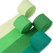 PartyWoo Cr?epapier-streamers 4 rollen 328ft pak cr?epapier Groene tinten Streamers Feestdecoraties Cr?epapier voor verjaardagsfeestjes Decoraties Br