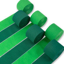 PartyWoo Cr?epapier-streamers 6 rollen 492ft pak cr?epapier in groene en lichtgroene kleur cr?epapier voor verjaardagsdecoraties Feestdecoraties Brui