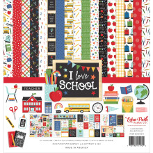 Echo Park Paper Company I Love School Collection Kit Papier, 30,5 x 30,5 cm