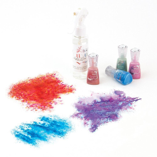 Nuvo Shimmer Powder Bold Block Bundle - Blue Blitz Cherry Solar Flare e Storm Cloud - 4 frascos 2