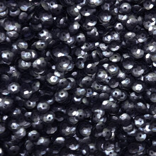 6mm Cup Sequins Navy Matte Metallic Medium Hole Made in USA