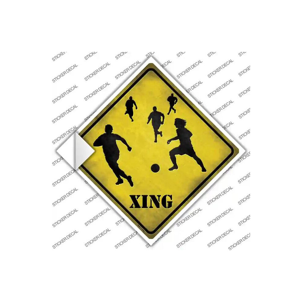 Smart Blonde Cx-103S-L Soccer Xing Novelty Diamond Sticker Decal - Large 792636443237