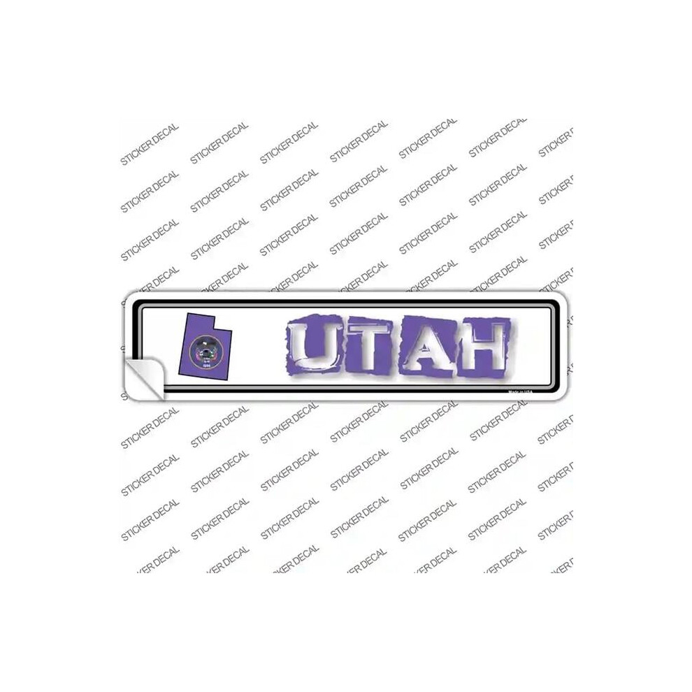 Smart Blonde K-343S-L Utah Outline Novelty Narrow Sticker Decal - Large 792636491665