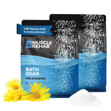 REVAB MUSCLE: sali USP EPSOM infusi arnica per immergersi per il dolore (2) sacchi da 29 once di bagno di magnesio muscolare immergersi con oli essen