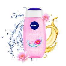 Nivea Bade- und Duschgel Wasserlilien   l 250 ml, feuchtigkeitsspendendes Hautreinigungsmittel mit    lperlen und Wasserlilienduft