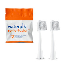 N hradn hlavice Waterpik Origin lne kompaktn zubn kefky s krytmi pre Sonic-Fusion Flossing SFRB-2EW, 2 kusy, biele