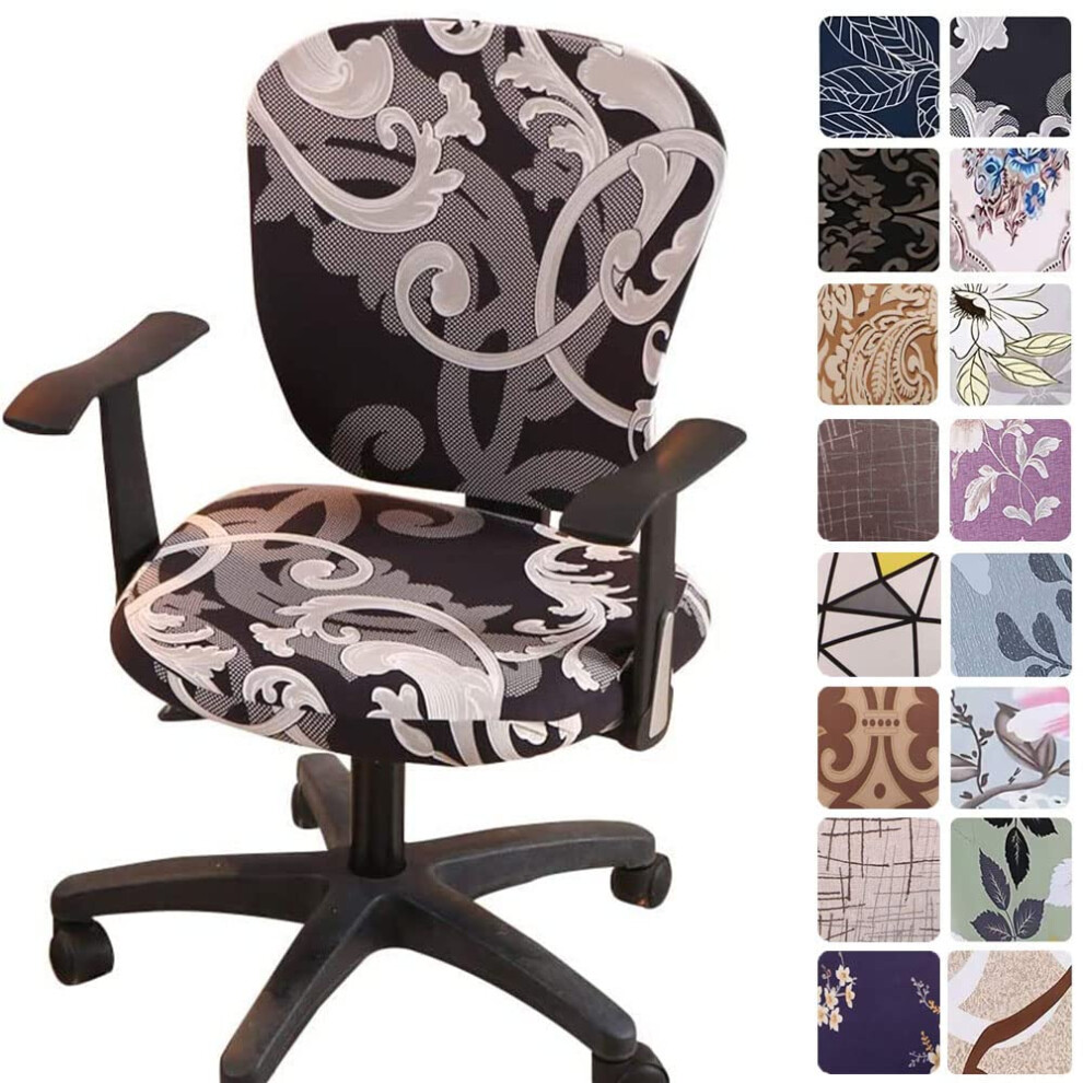 Fundas Melaluxe Para Silla De Oficina Y Computadora: Funda Universal Protectora Y El Stica Para Silla Giratoria.-image