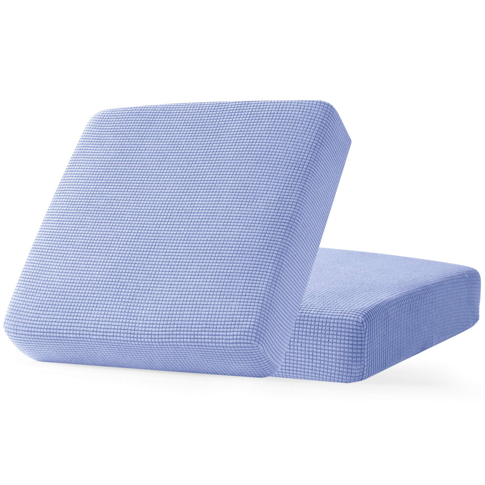 CHUN YI Lot de 2 housses de coussin extensibles pour canap   , fauteuil, causeuse, canap   , tissu jacquard    lasthanne (2 pi   ces bleu violet)