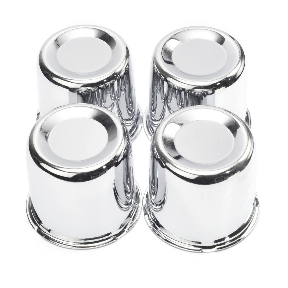 Rtrhinotuning 4Pcs 3.31In Push Through Trailer Wheel Center Caps Hub Caps For 84Mm/ 3.31 Truck Rim Bores Chrome Center Cap For Rims 748966059037