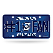 RICO Industries NCAA Creighton Bluejays # 1 Fan Metal Liberging Plate Tag
