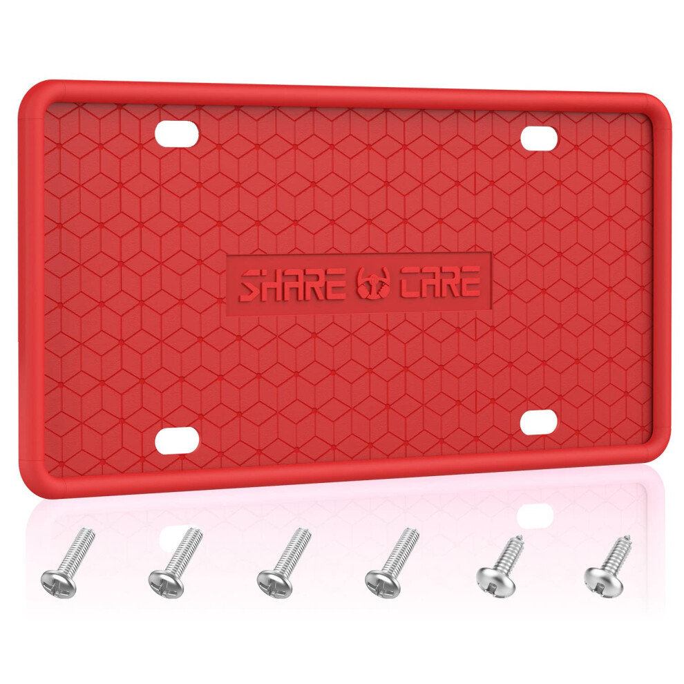 Qiqamole 1 Pakiet Silikonowy Rama Rejestracyjna Rama Z Przodu Tylna Okladka Rejestracyjna Tablica Rejestracyjna Uchwyt Na Wspornik Odporny Na Rdz-image