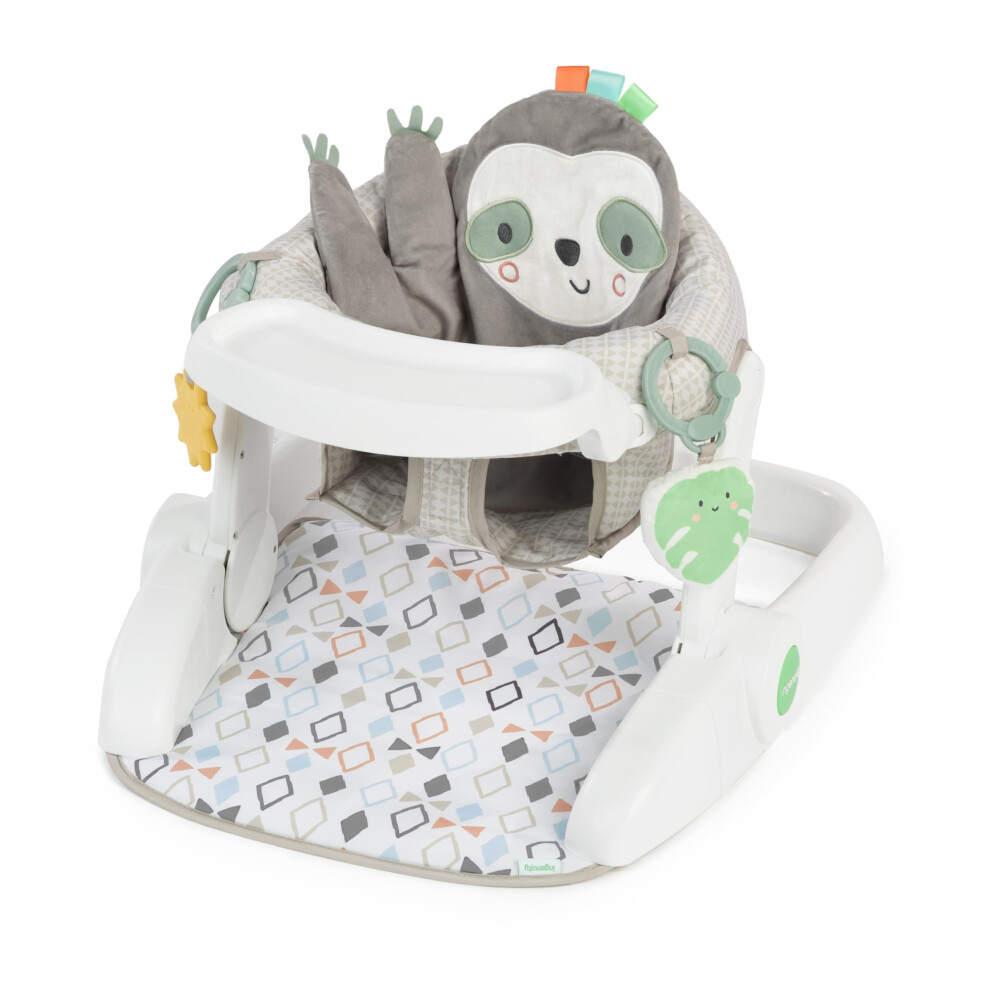 Ingenuity Prop Spot Learn-to-Sit Floor Seat for Baby  Removable Tray  2 Linkable Toys  Tummy Time Mat  Unisex  for Ages 4-12 Months - Loni