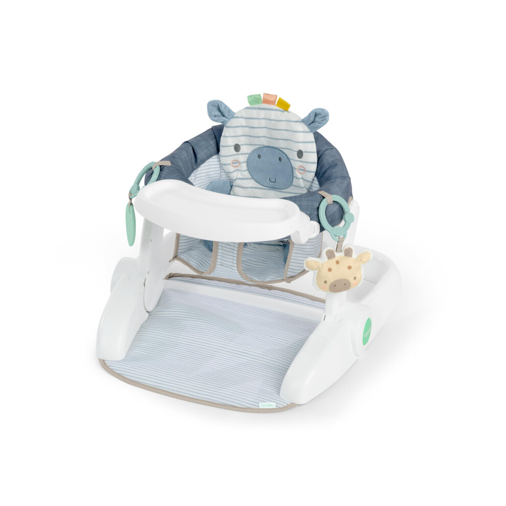 Ingenuity Prop Spot Learn-to-Sit Floor Seat for Baby  Removable Tray  2 Linkable Toys  Tummy Time Mat  Unisex  for Ages 4-12 Months - Casi