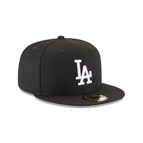 New Era New Era 59Fifty Hat MLB Basic Los Angeles Dodgers LA Schwarz/Wei   Fitted Baseball Cap (7) 2