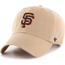 47 Brand MLB Khaki Primary Logo Clean Up Cappello da baseball con cinturino regolabile, taglia unica per adulti - San Francisco Giants - Khaki