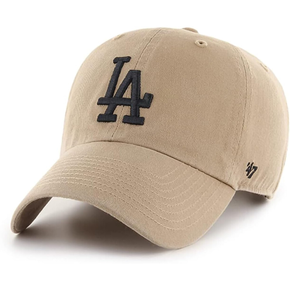 Casquette De Baseball 47 Brand Mlb Khaki Avec Logo Principal Et Sangle R Glable Pour Adulte, Taille Unique - Los Angeles Dodgers - Kaki Et Noir-image