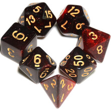 7 delar DND-trningsset (rd svart)