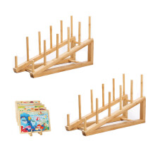 2 stk. Tr?puslespil opbevaringsstativ Jigsaw Puzzle Holder Rack til Puzzle Easel Board Puzzle Storage Rack Organizer hylde til voksne h?ndv?rksin