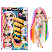 Rainbow High Hair Chalk & Style Amaya - Rainbow 11 Doll. Lav   vel Rainbow Hair Chalk Color Style Play Rinse & Repeat. Grande presente para crian   a