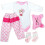Roupas de boneca reborn para meninas de 17 a 22 polegadas.? Conjunto de 4 peas com estampa de urso fofo? 2