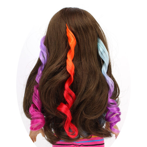 Set 3 ?a?????, s??????, p?????????, extensions ?a????? Ombre Rainbow ?e ???p ??a 18 ?????e?, se ????a Aqua/???t??a??/?e???ta. 1