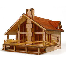Modelo de Madeira de Mesa Casa de Jardim A com Grande Deck por YOUNGMODELER