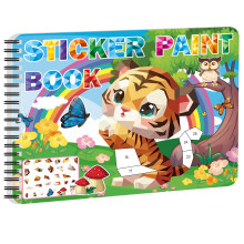 Kalysky Sticker Paint Books for Kids Ages 4-8 Animals Designs Paint by Stickers Party Birthday Stickers for Kids Boys Girl