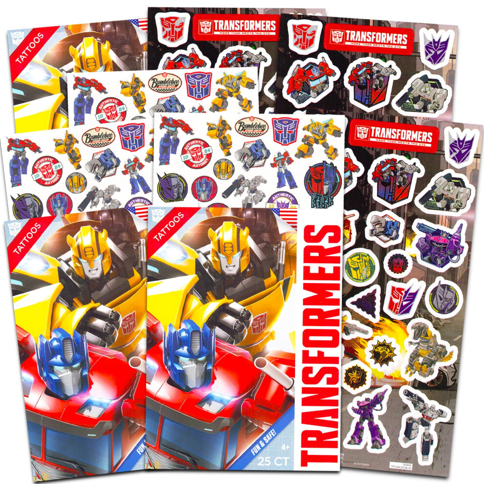 Transformers Stickers and Tattoos Super Set for Kids - Bundle with Over 60 Transformers Stickers and 75 Transformers Temporary Tattoos | Transformers