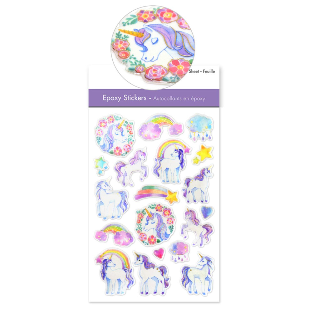 Aonefun Girls Unicorn Stickers For Rainbow Stickers For Kids Stickers Puffy Stickers For Kids Sparkle Stickers 3D Stickers For Kids Stickers Sparkl