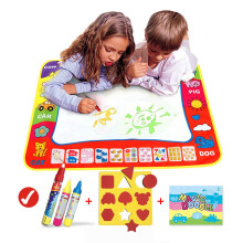 Magic Drawing Mat/Water Doodle Mats(31.4in x 23.6in) with 4 Color Reusable Coloring Aqua Classic Mat Drawing Learning Painting Scribble Mats with Mag