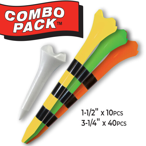 Pride Golf Tee Pride Performance Combo Pack (50 stuks: 40 3-1/4"" & 10 1-1/2"") 2