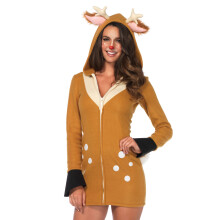 Leg Avenue Cozy Fawn lynl?s front fleece Brun/Khak farve