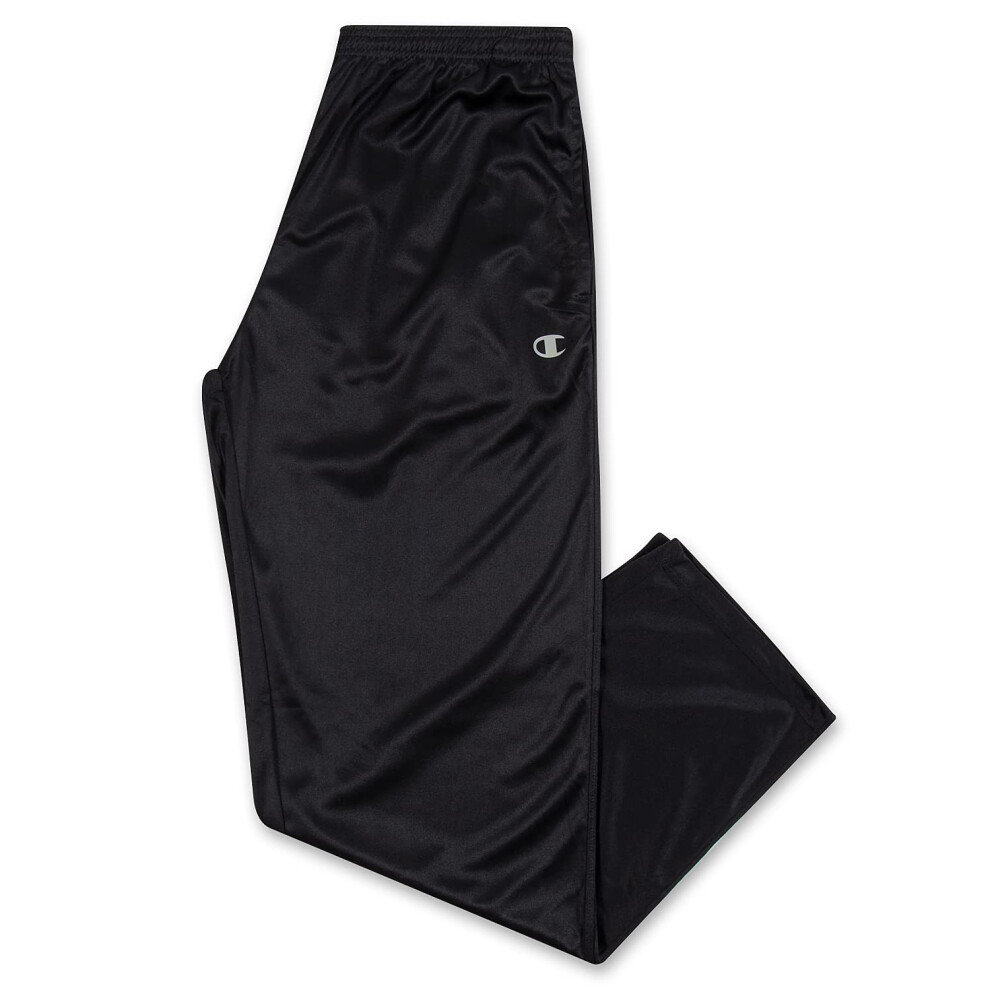 Champion Big and Tall Open Bottom Track Pants - Lightweight Powertrain Track Pants for Men Black