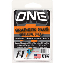 One-Wax - F1 Graphite Plus Additivo 165g - Cera a caldo/da sfregamento universale per condizioni di velocit    Formula Snowboard/Sci/Nordico - Pres